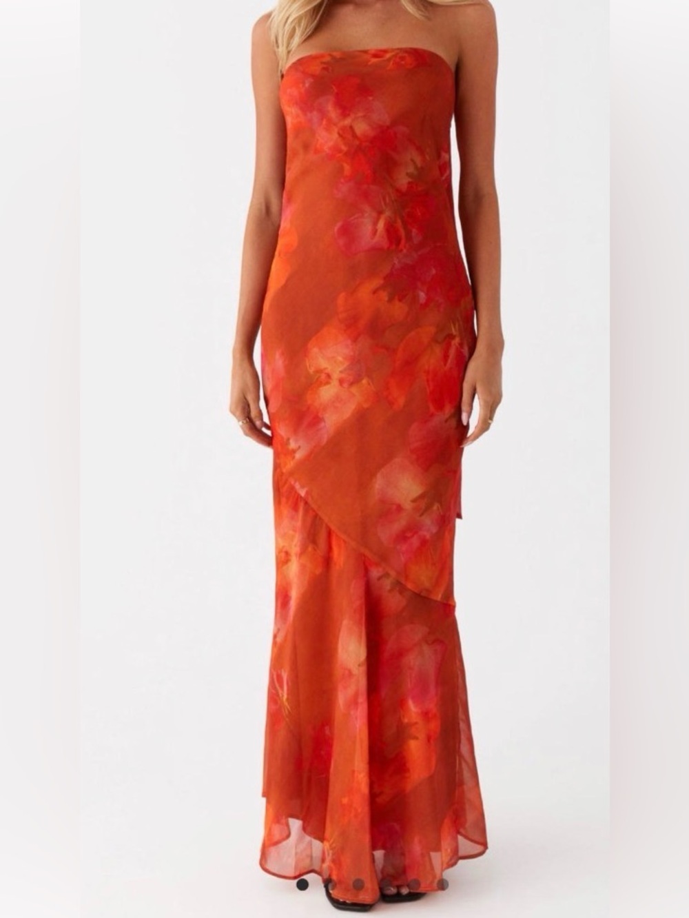 Peppermayo Under The Pagoda Strapless Maxi Dress Amber - Size 2- NWT